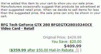 BFG GTX 280 for 360$